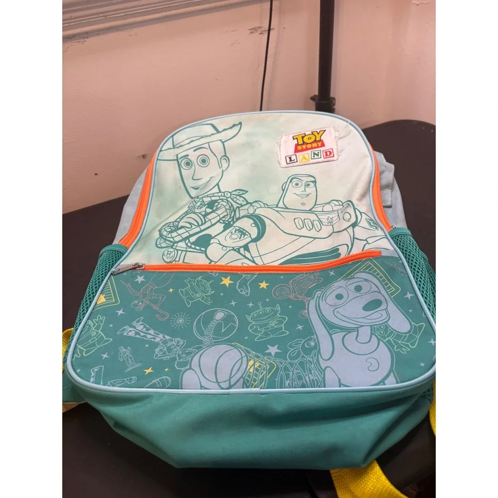 Disney Parks Toy Story Land Woody Buzz Lightyear Teal Backpack Kids School Bag